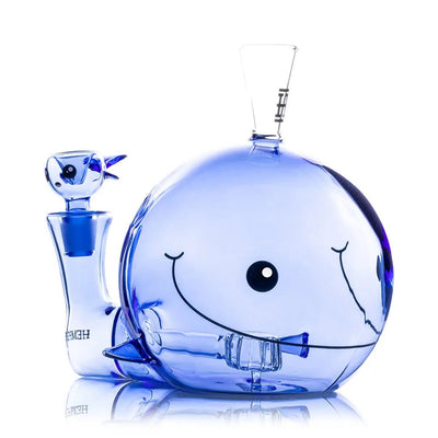 Hemper XL Blue Whale Glass Bong