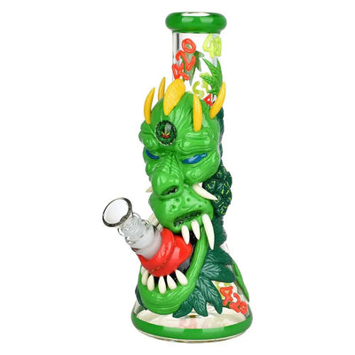 420 Dragon Glow Beaker Bong - Premium Glass Design