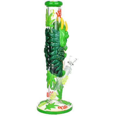 420 Dragon Glow Straight Tube Bong - Classic Design