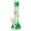 420 Leafy Shroom Glow Beaker Bong - 9.5"