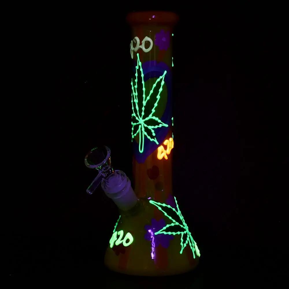 420 Leafy Sunburst Beaker Bong for Enjoyable Hits