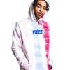 VIBES Striped Tie Dye Hoodie for Coziness