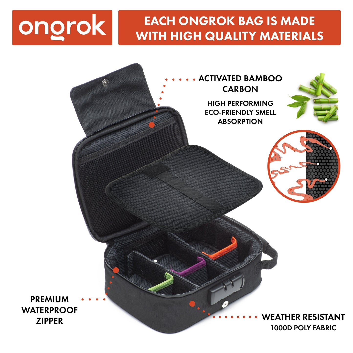 Ongrok Carbon Lined Case with Combo Lock for Security