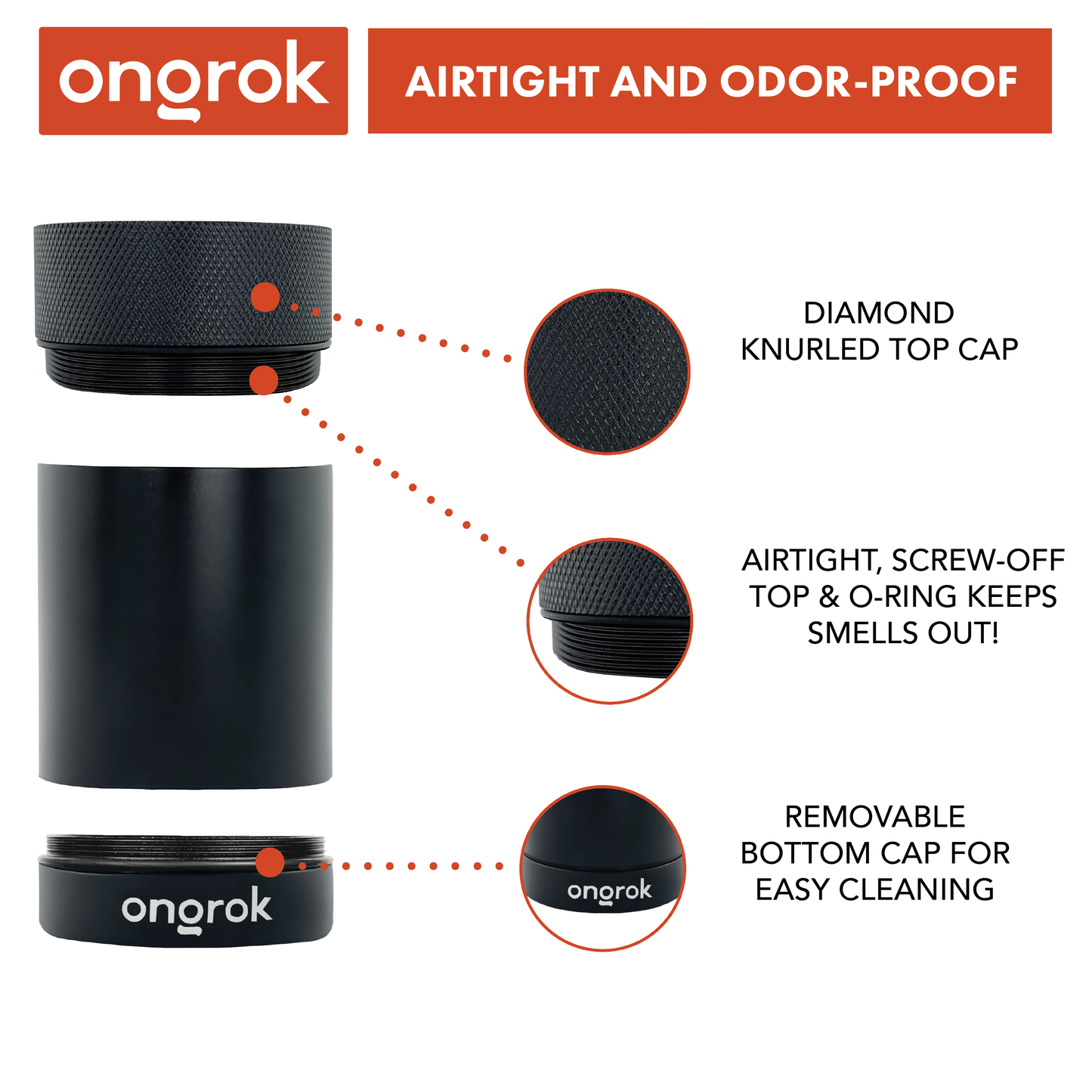 Ongrok Aluminum Storage Jar for Freshness and Safety