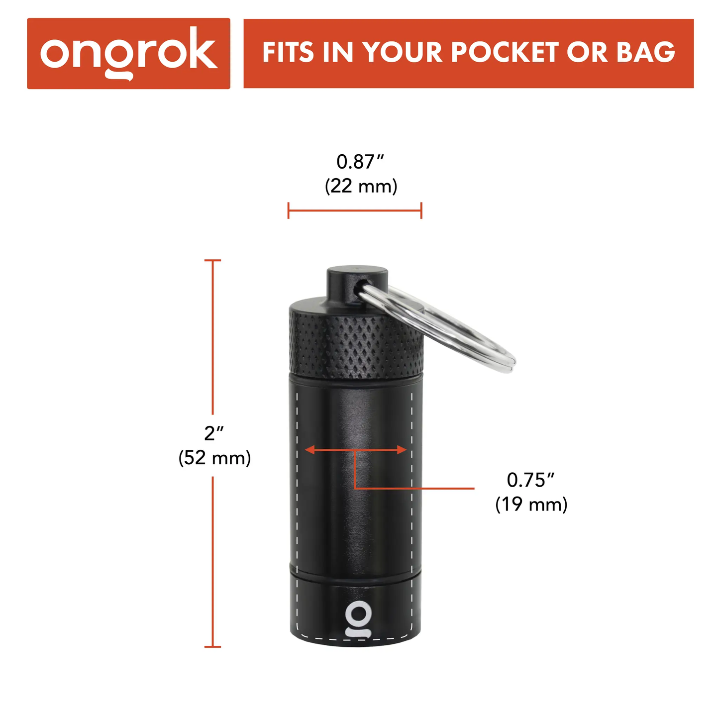 Ongrok Small Storage Keychain for Herb Protection