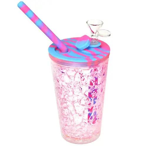 CaliConnected Freezable Cup Bong Pink