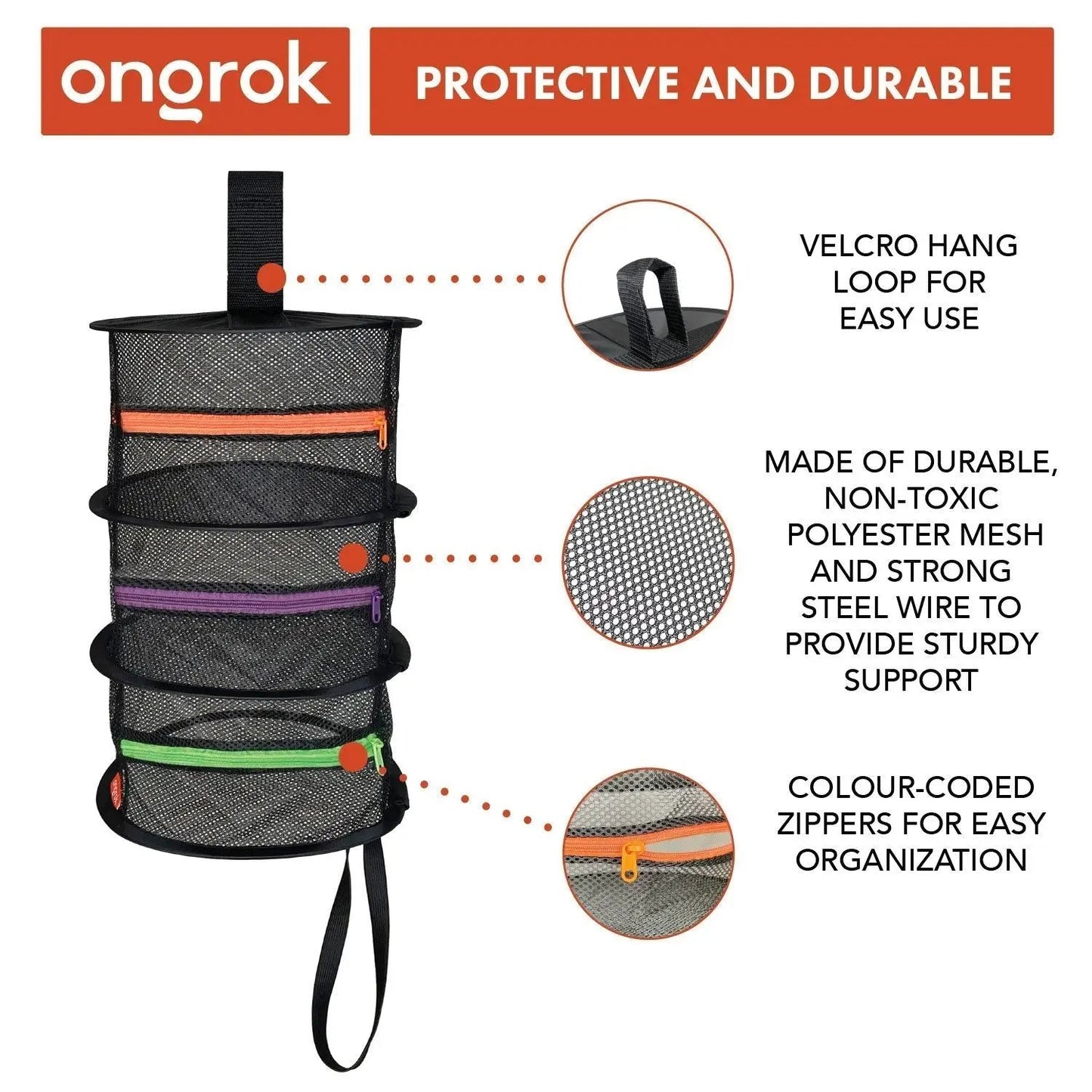 Ongrok Mesh Drying Net for Food and Herbs