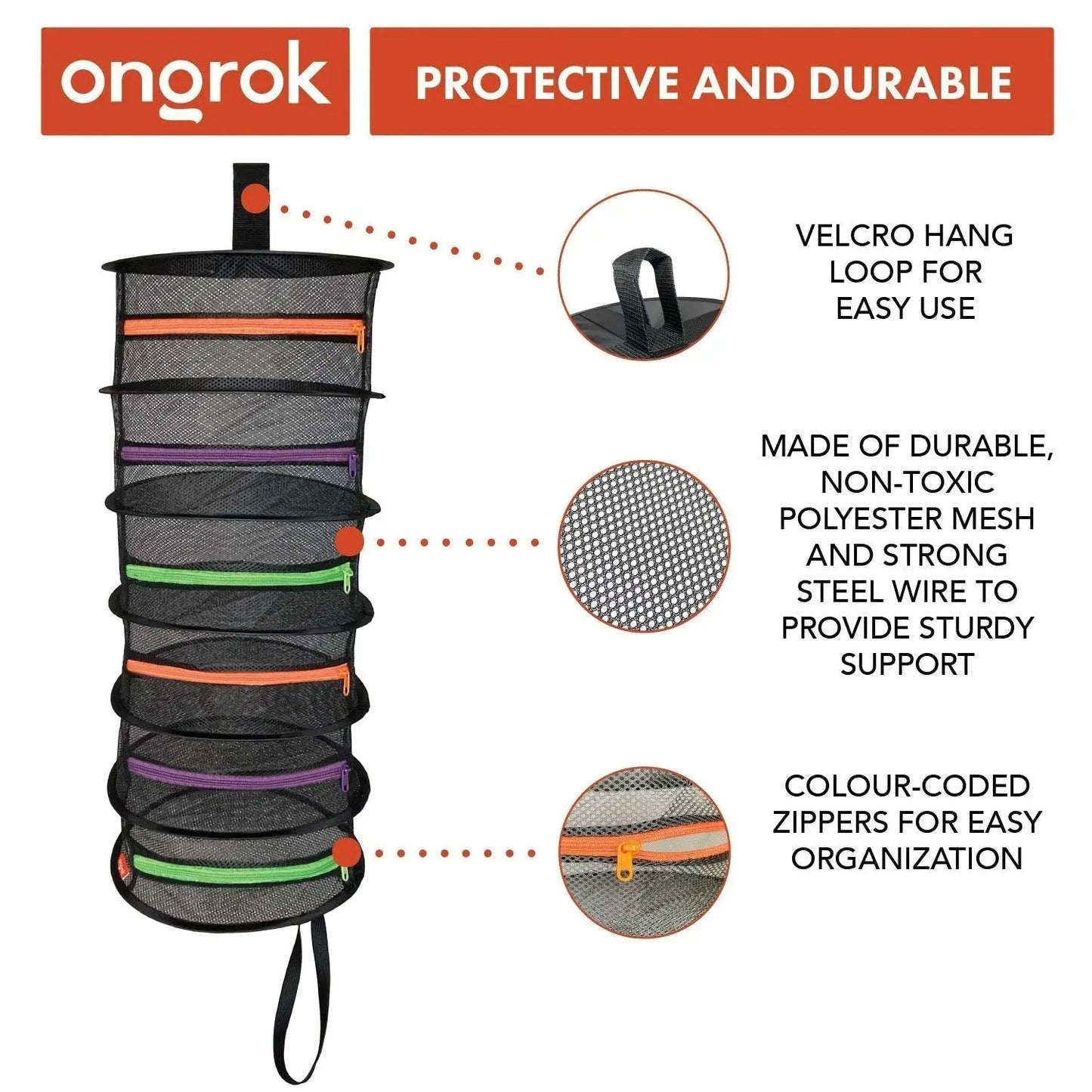 Ongrok Mesh Drying Net for Food and Herbs