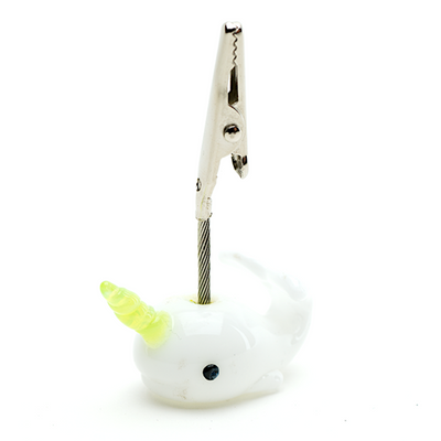 Empire Glassworks Cozmic Narwhal Roach Clip 🐳