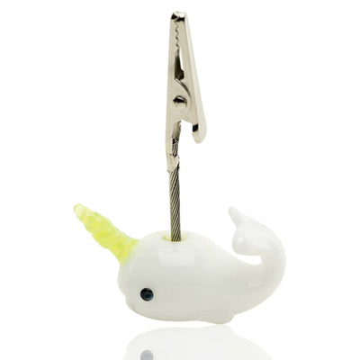 Empire Glassworks Cozmic Narwhal Roach Clip 🐳