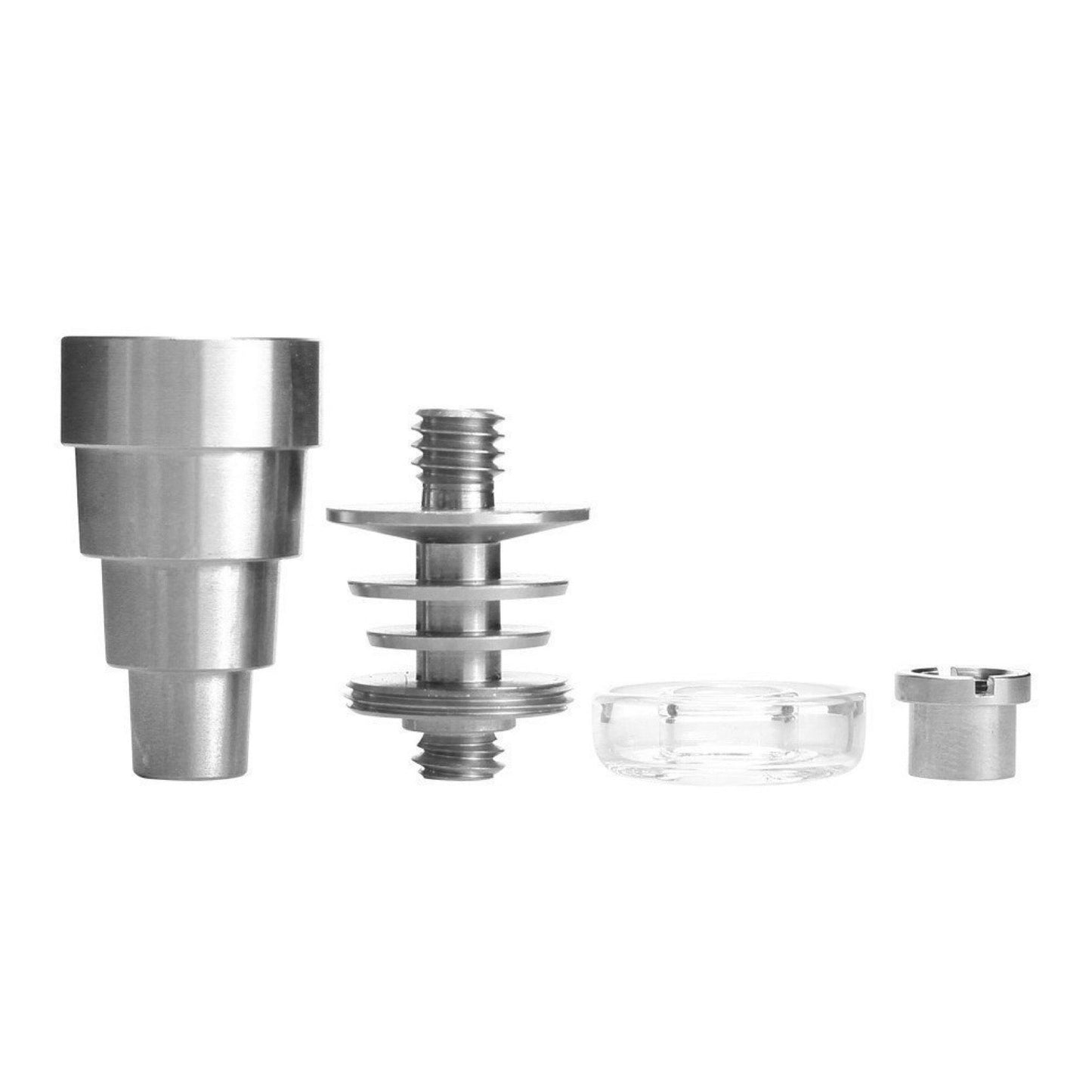 Fully Universal Titanium Nail w. Quartz Dish (6-in-1)