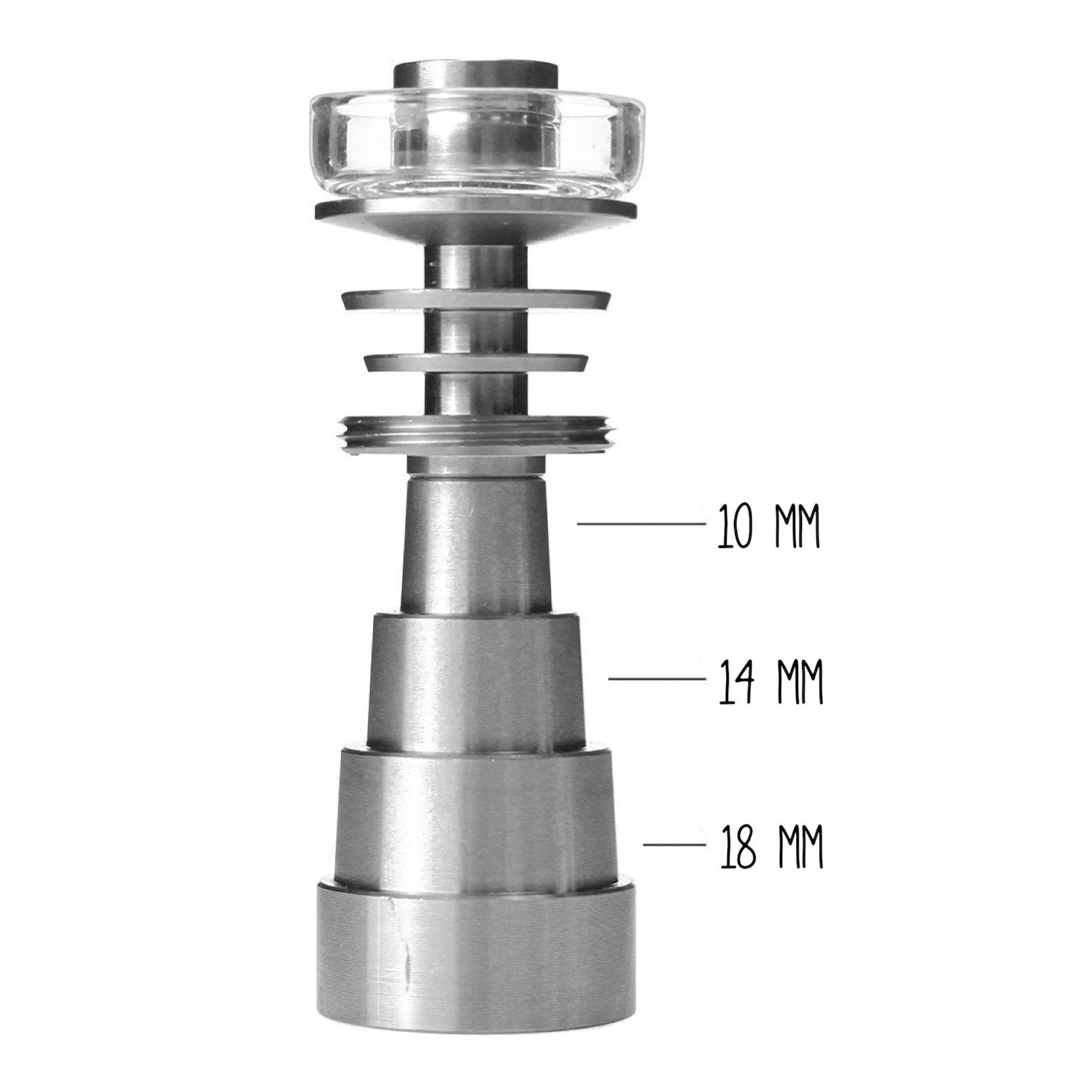 Fully Universal Titanium Nail w. Quartz Dish (6-in-1)