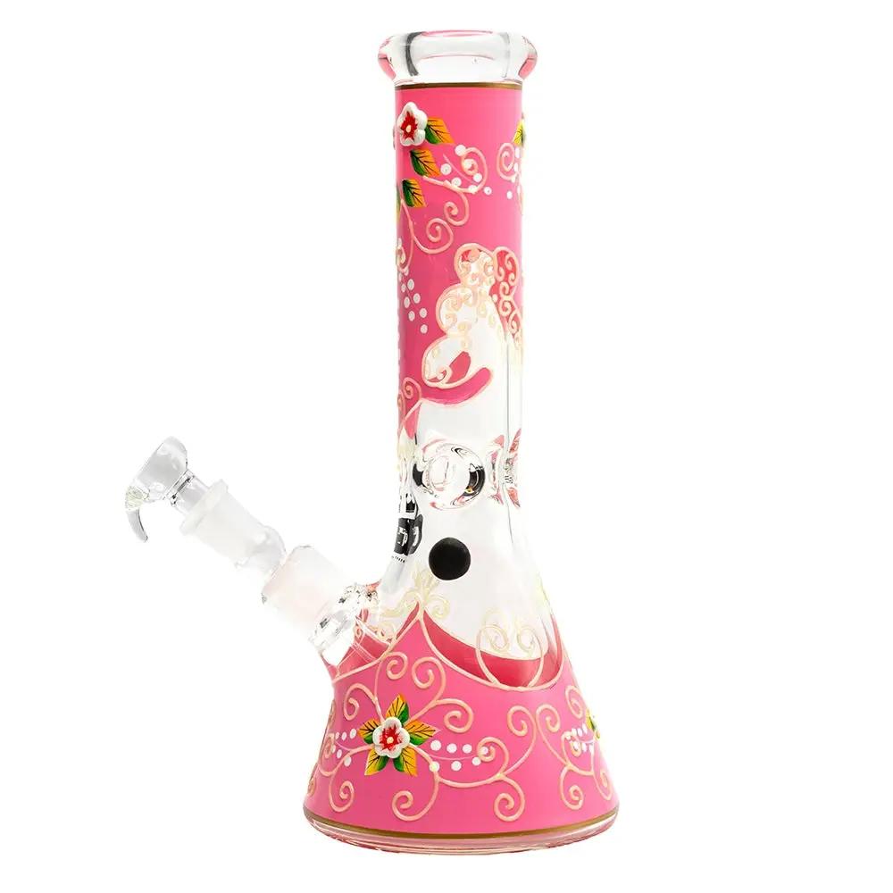Grace Glass 12.5" Hand Painted Beaker Bong
