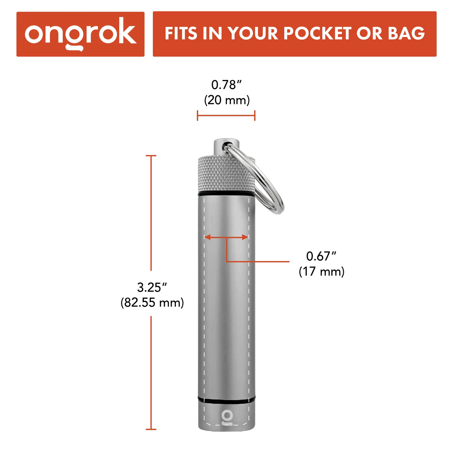 Ongrok Aluminum Storage Keychain - Ideal for Odor Control