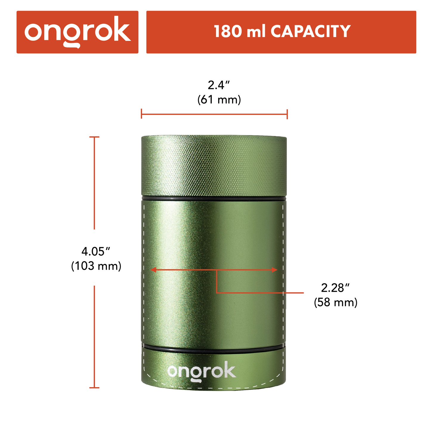 Ongrok Aluminum Storage Jar for Freshness and Safety