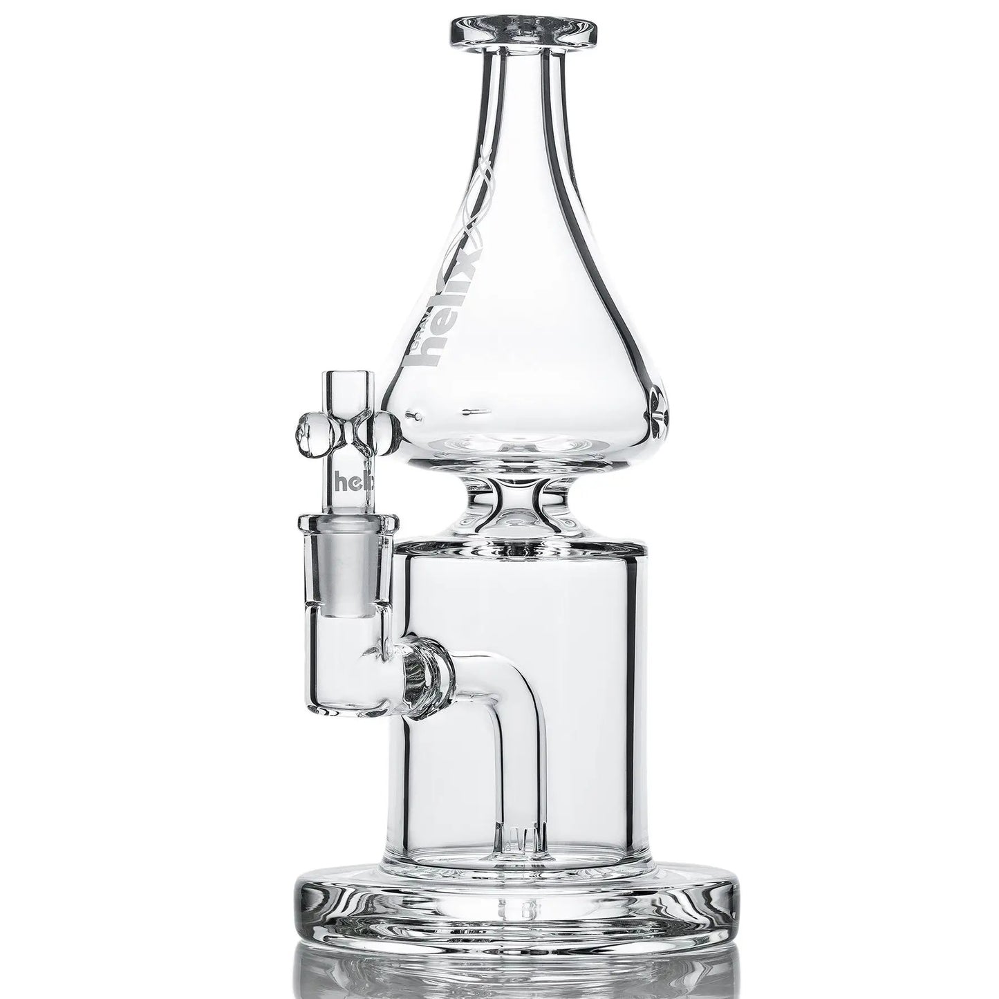 Grav® 9” Helix Flare Base Bong w. Fixed Downstem