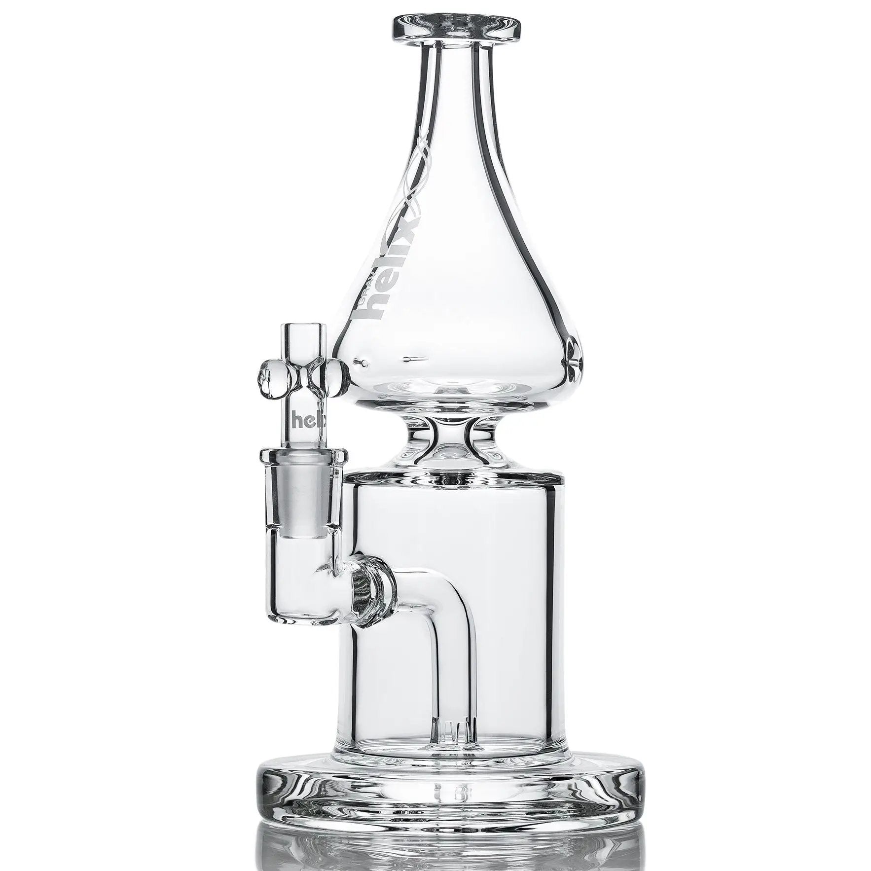 Grav® 9” Helix Flare Base Bong w. Fixed Downstem