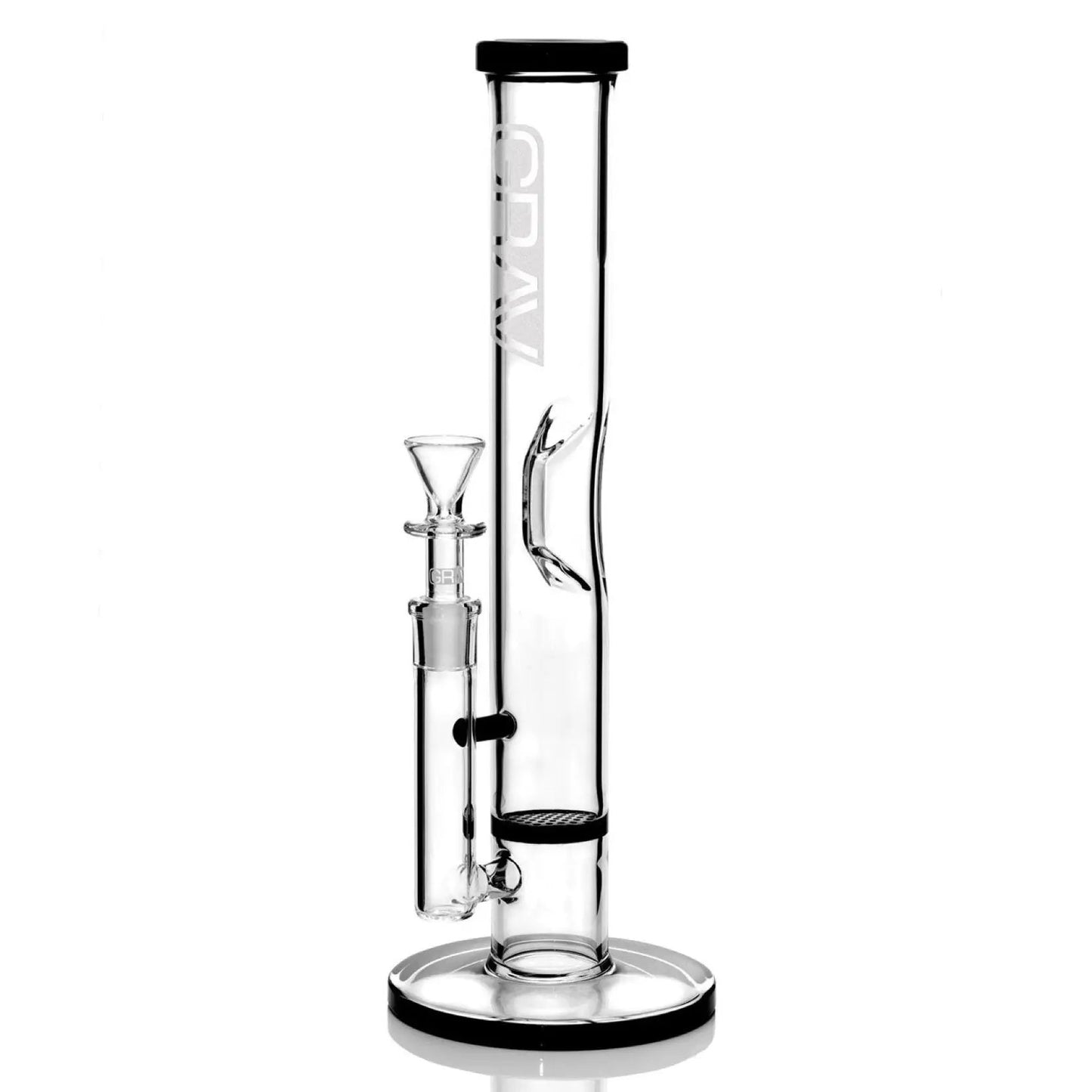Grav® 12” Straight Tube Honeycomb Perc Water Pipe