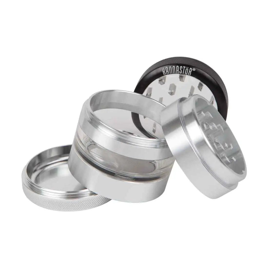Kannastor 2.2” Clear Top Jar Body 4pc Grinder