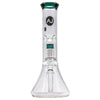 LA Pipes 11” Color Accented Showerhead Perc Beaker Bong