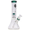 LA Pipes 11” Color Accented Showerhead Perc Beaker Bong