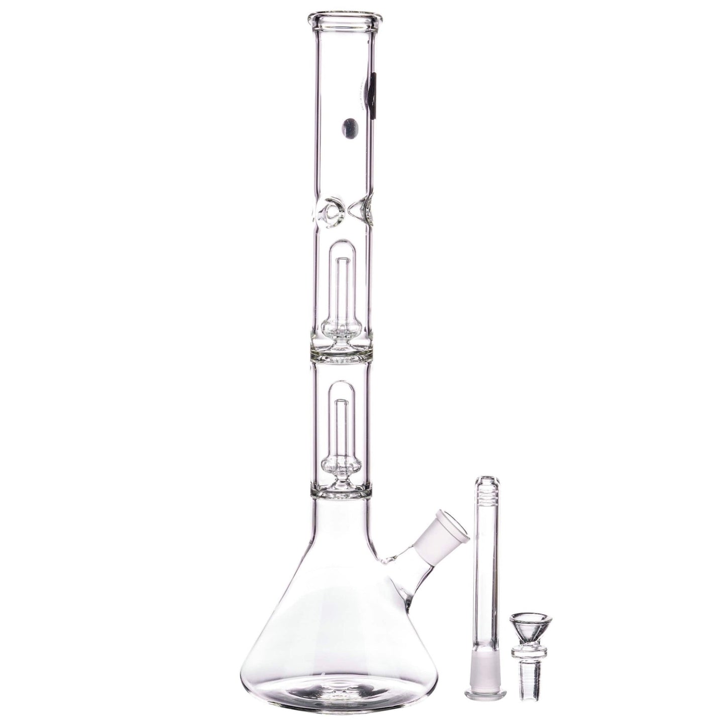LA Pipes 14” Double Showerhead Perc Beaker Bong