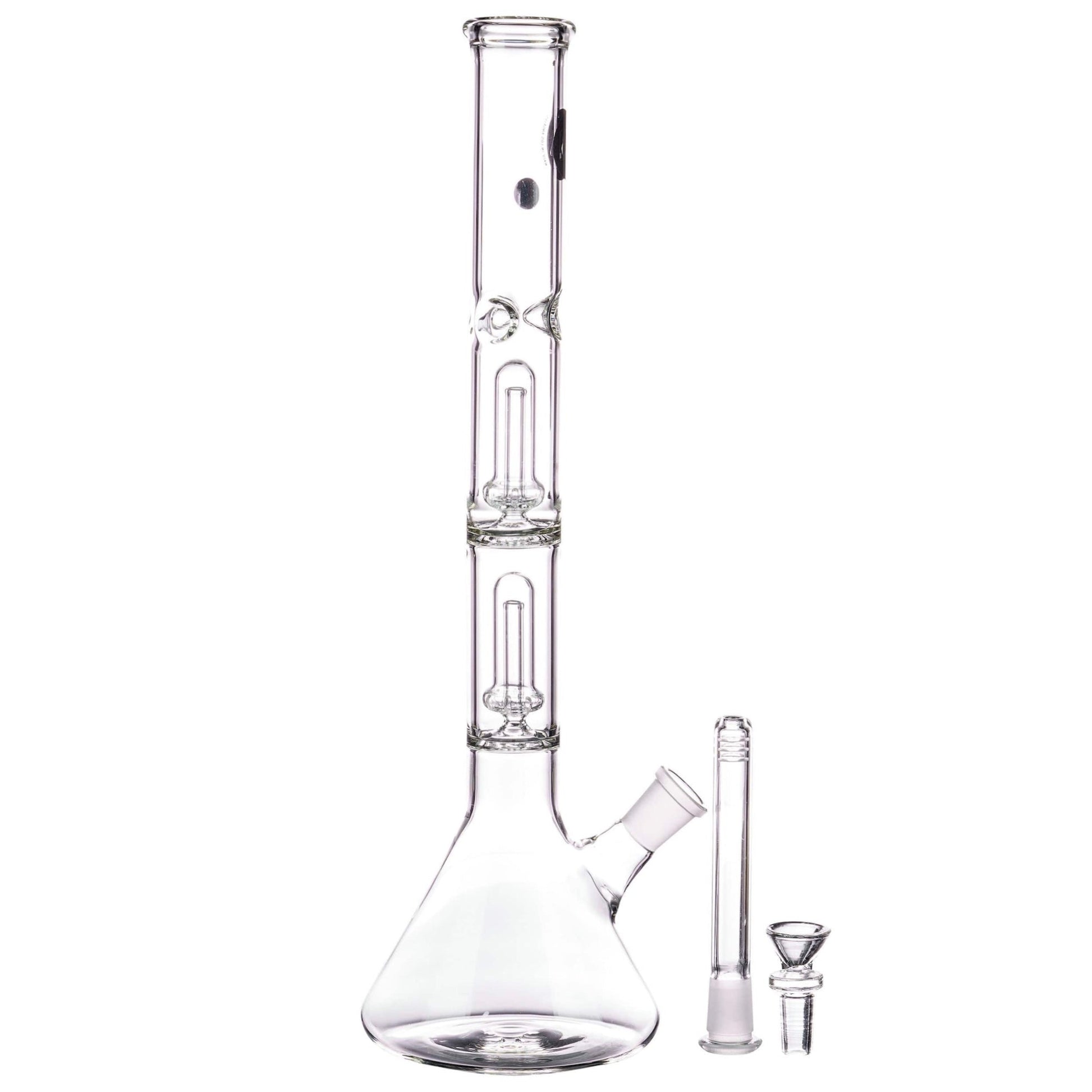 LA Pipes 14” Double Showerhead Perc Beaker Bong