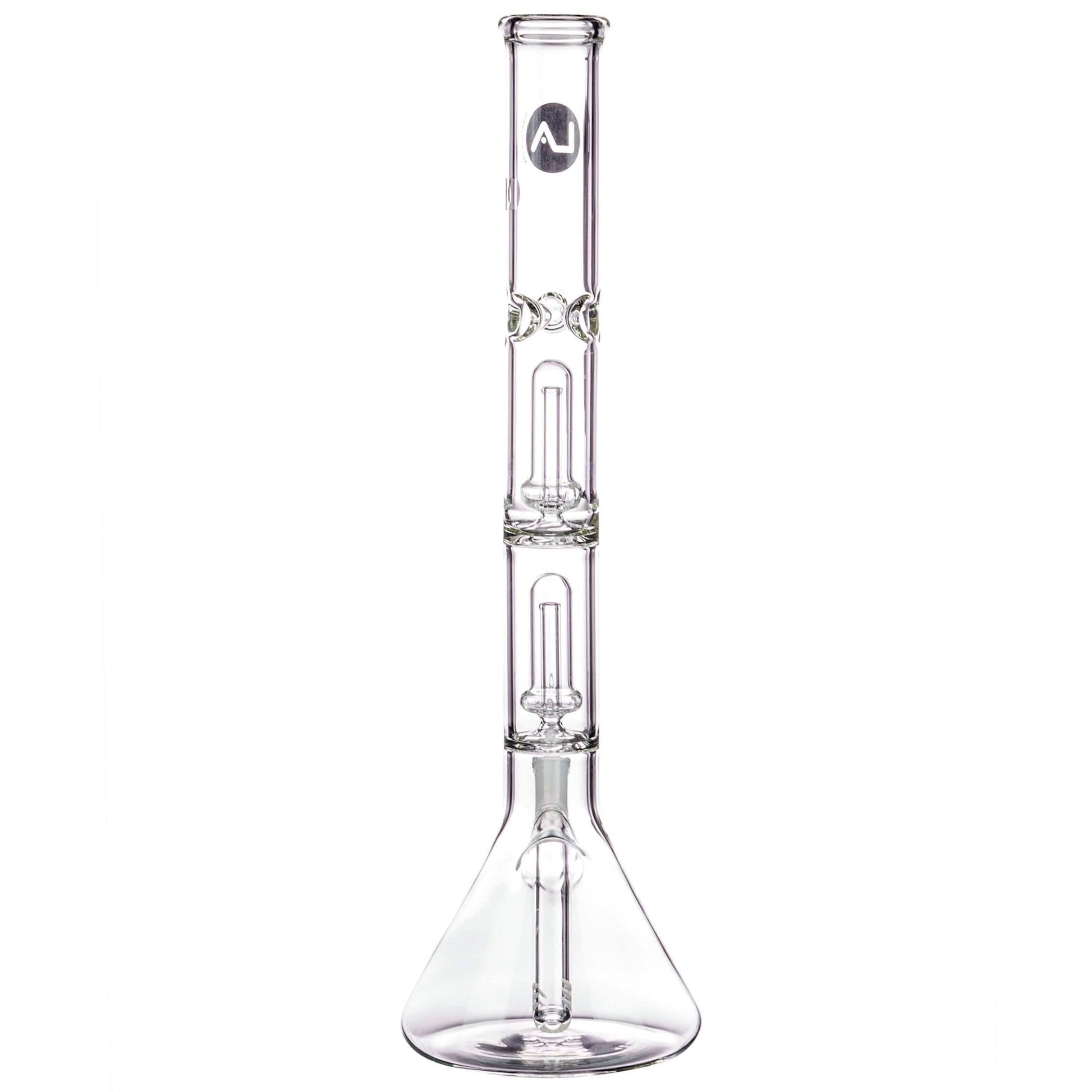 LA Pipes 14” Double Showerhead Perc Beaker Bong
