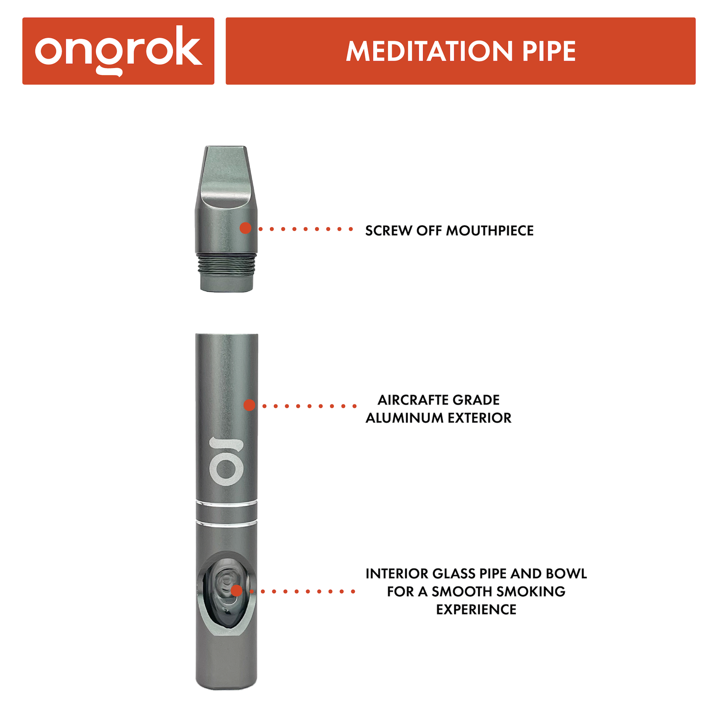 Ongrok Meditation Pipe for Discreet Use