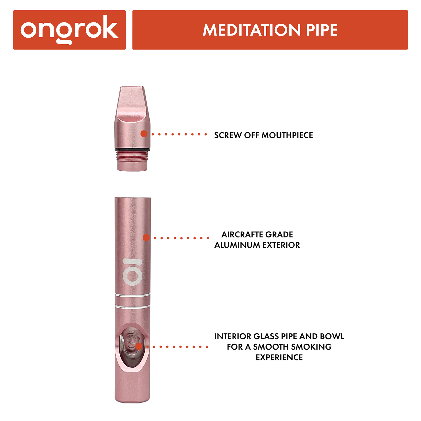 Ongrok Meditation Pipe for Discreet Use