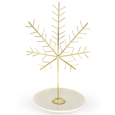 Gold Cannabis Leaf Jewelry Tree