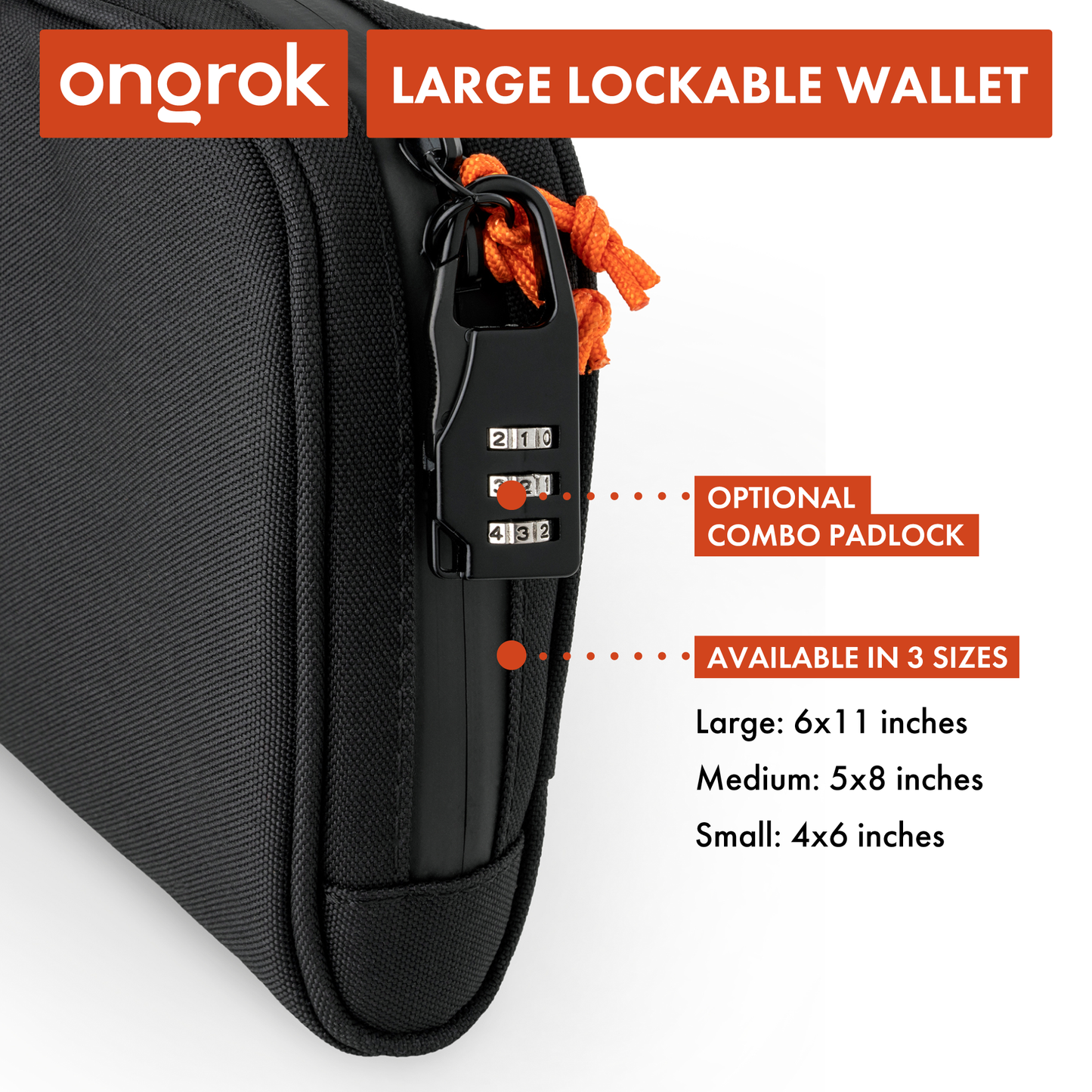 Ongrok Odor-Absorbing Carbon-lined Wallets with Lock