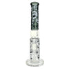 Prism Pipes 15” Skull Honeycomb Perc Straight Tube Bong