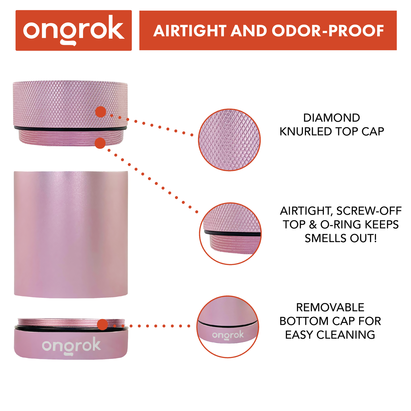 Ongrok Aluminum Storage Jar for Freshness and Safety
