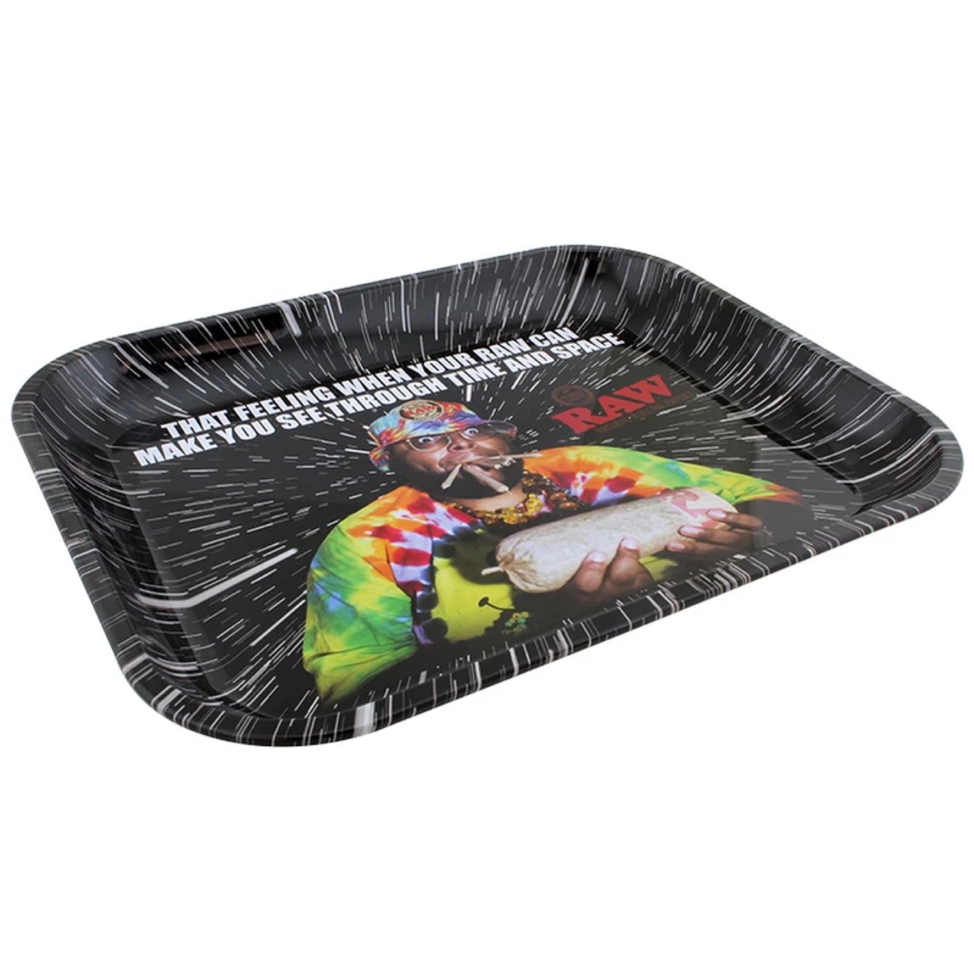 Raw® Oops Large Metal Rolling Tray (14” x 11”)