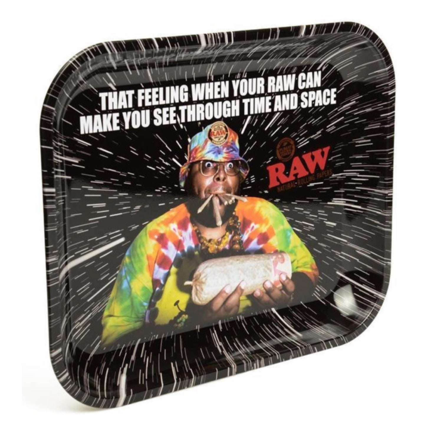 Raw® Oops Large Metal Rolling Tray (14” x 11”)