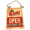 Raw® Rolling Papers Open/Closed Wooden Sign