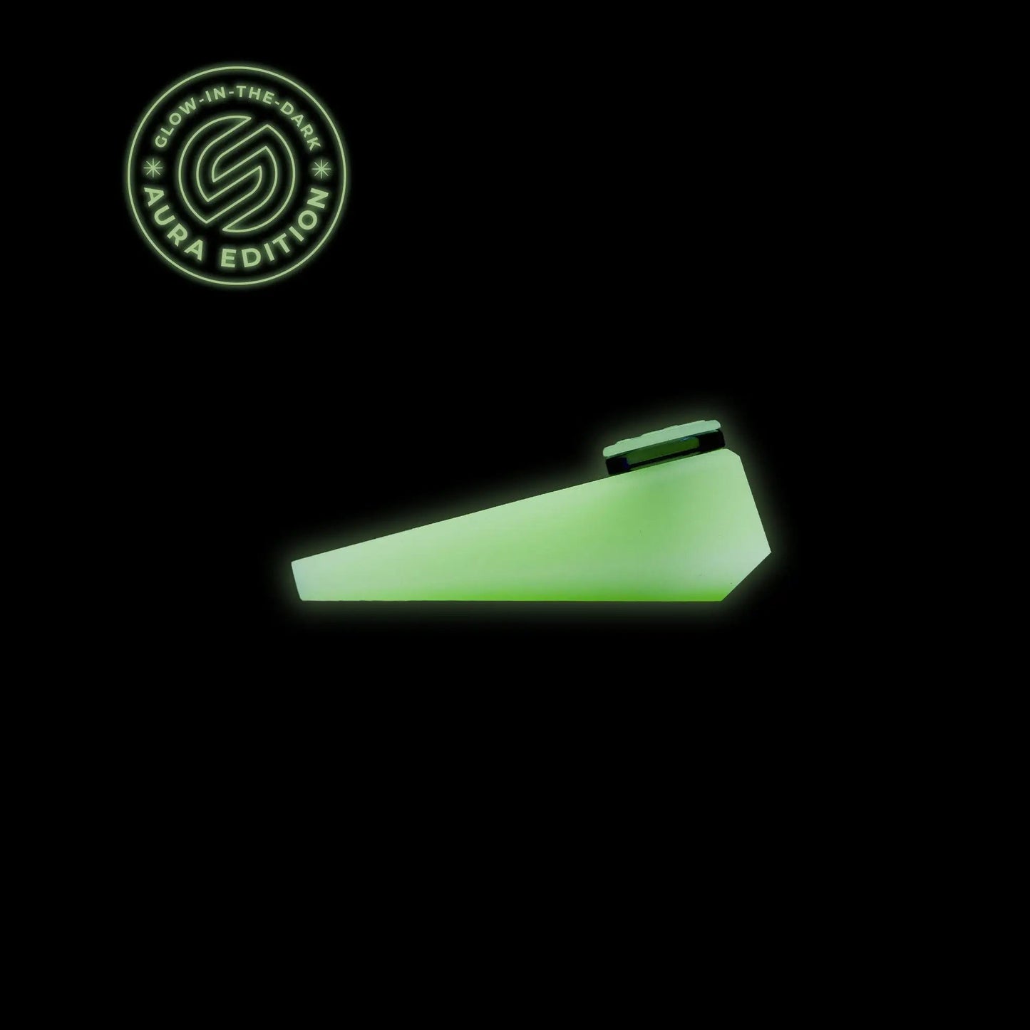 Softglass Aura Token Hand Pipe - Glow in the Dark Silicone