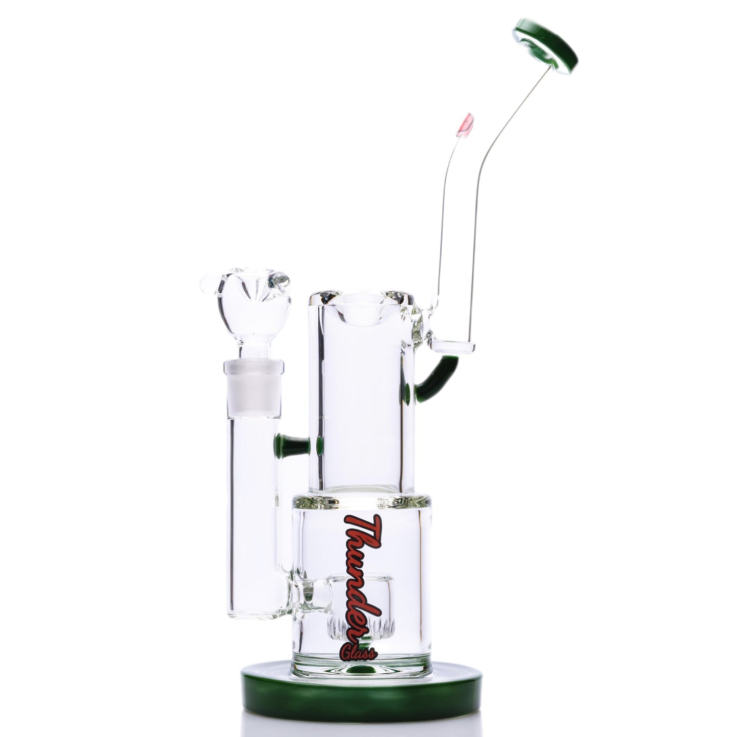 Thunder Glass Stacked Chamber Bong Green