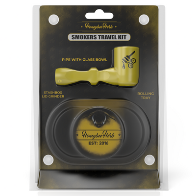 Honeybee Herb Glass Pipe Travel Pack for Smokers