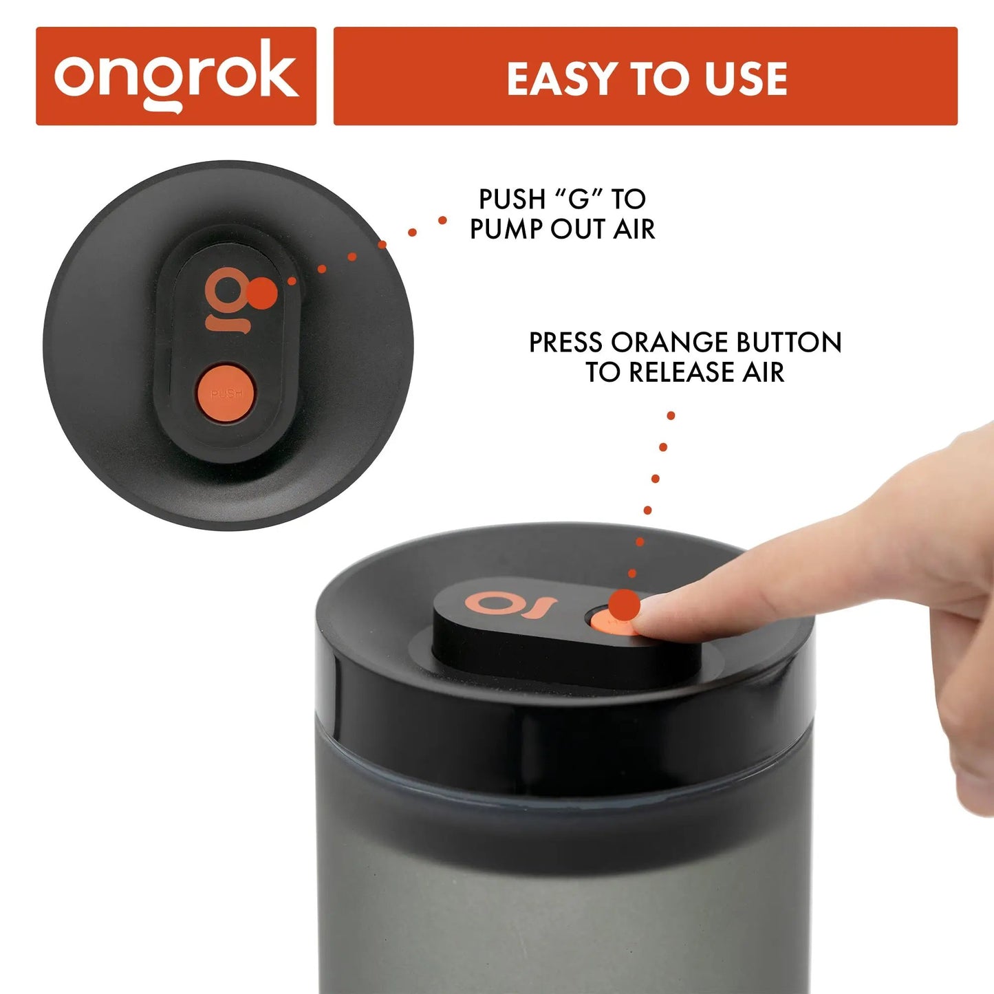 Ongrok Vacuum Pump Jar for Freshness Storage