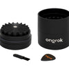 New Size! Mini 5 Piece, Flower Petal Toothless Grinder (55mm) ONGROK USA Black 