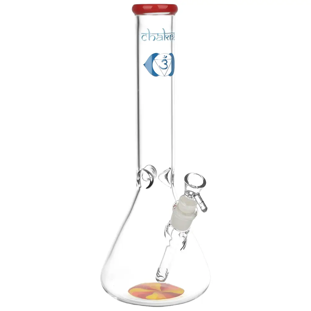 Chakra Drop of Sun Beaker Bong - Durable Glass Design