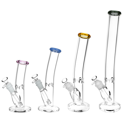 Classic Bent Neck Glass Straight Tube Bongs