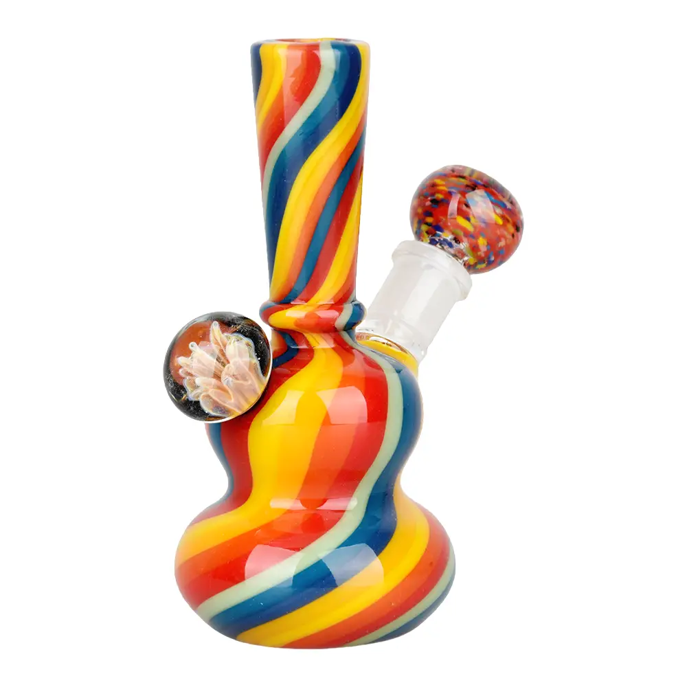 Mini Bong Rainbow Swirl 6" for Enhanced Smoking