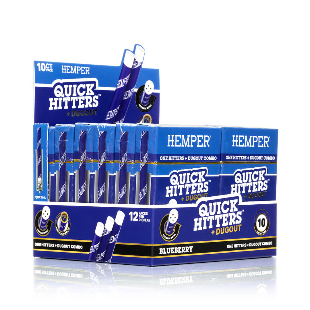 Hemper Quick Hitters Dugout 10-Packs | Blueberry - 12ct Display