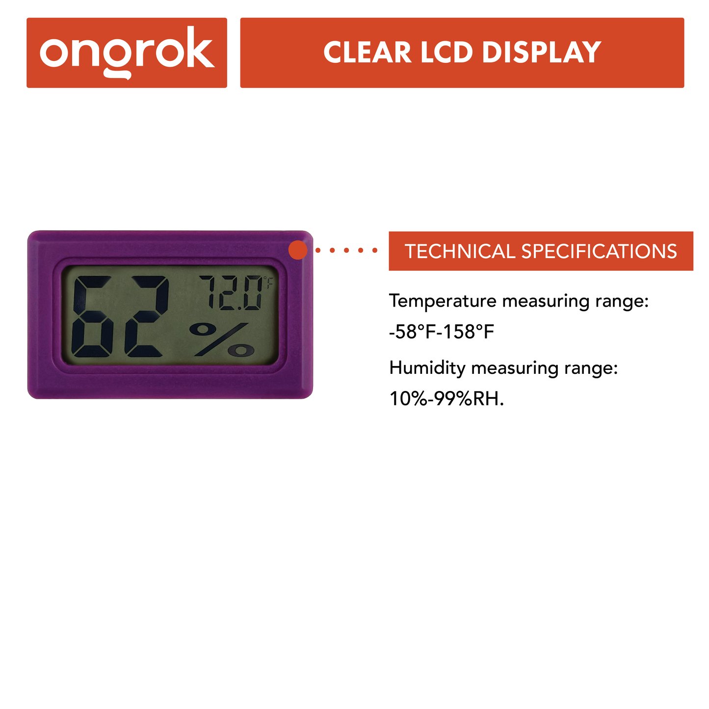 Ongrok Digital Hygrometers for Accurate Humidity Tracking