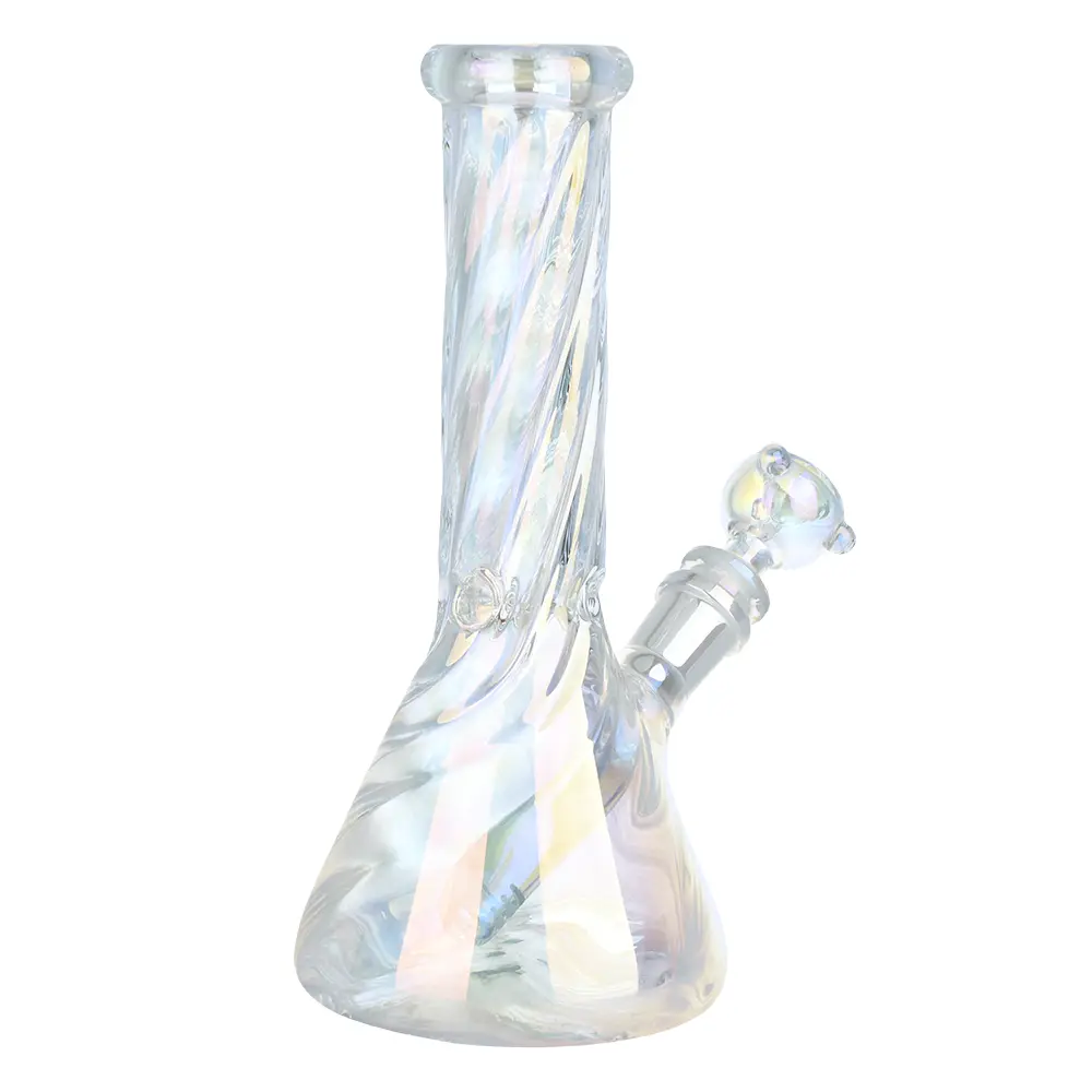 Iridescent Twist Beaker Bong for Smooth Hits