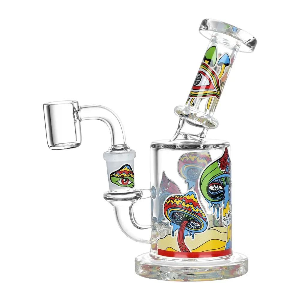 Melting Shroom Glow 6" Dab Rig for Optimal Vapor Diffusion