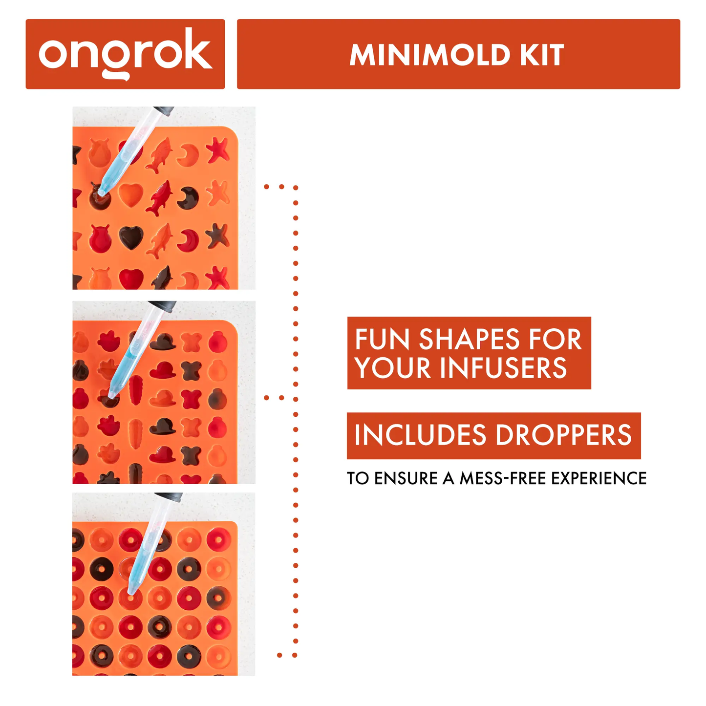 Silicone Gummy Molds with Droppers - Create Unique Shapes